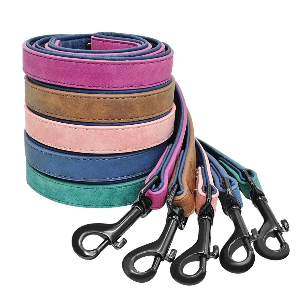 Leather Collar + Leash Set