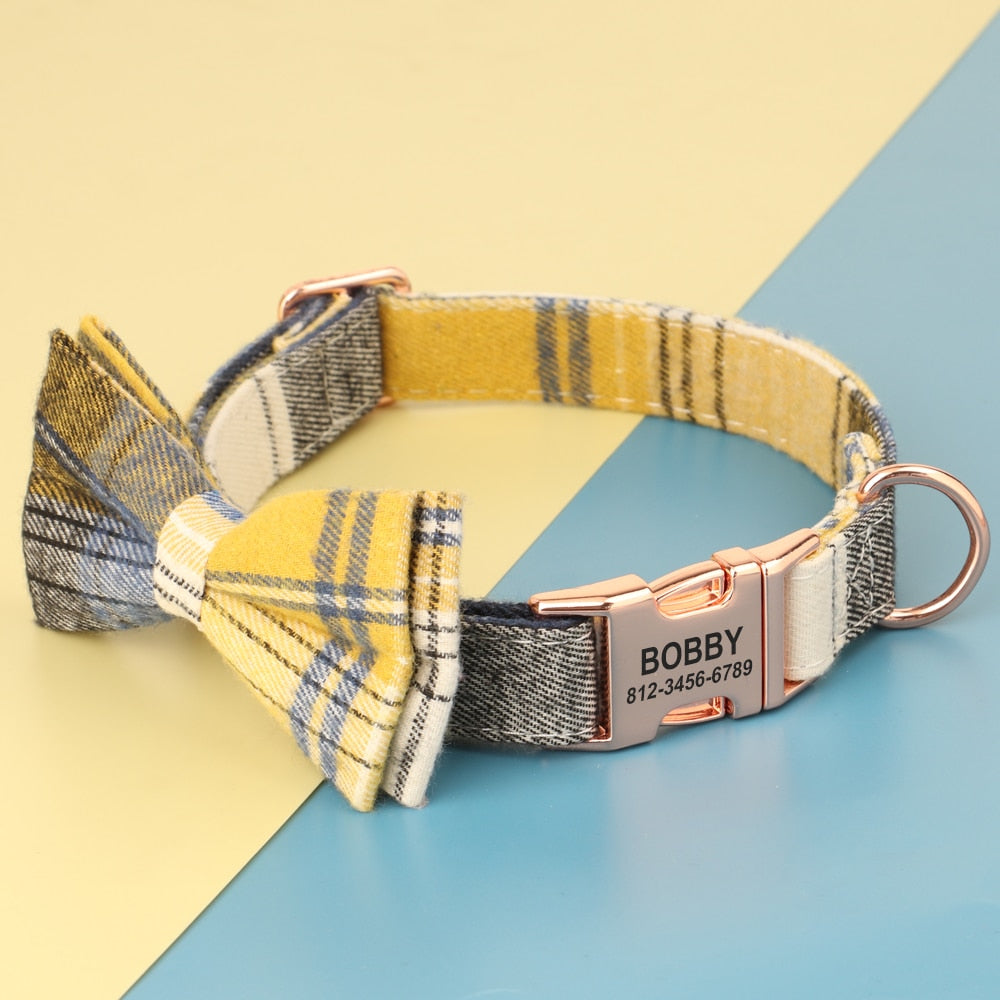 Plaid Personalized Collars