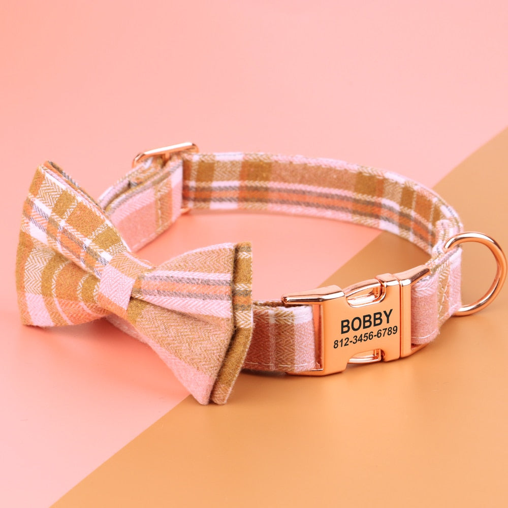 Plaid Personalized Collars