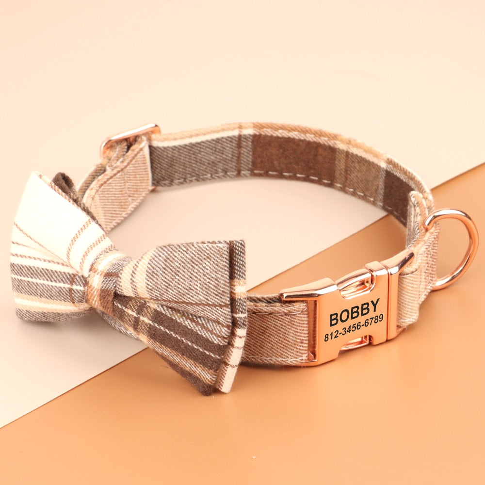 Plaid Personalized Collars