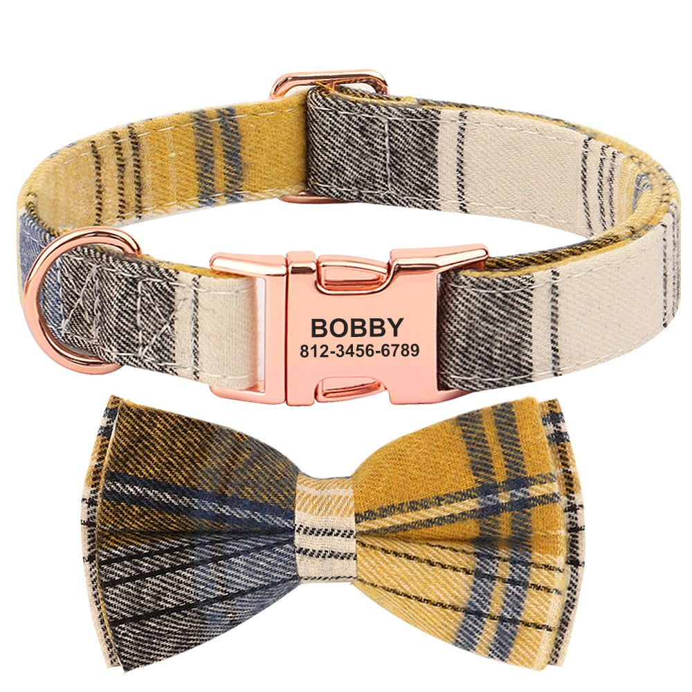 Plaid Personalized Collars