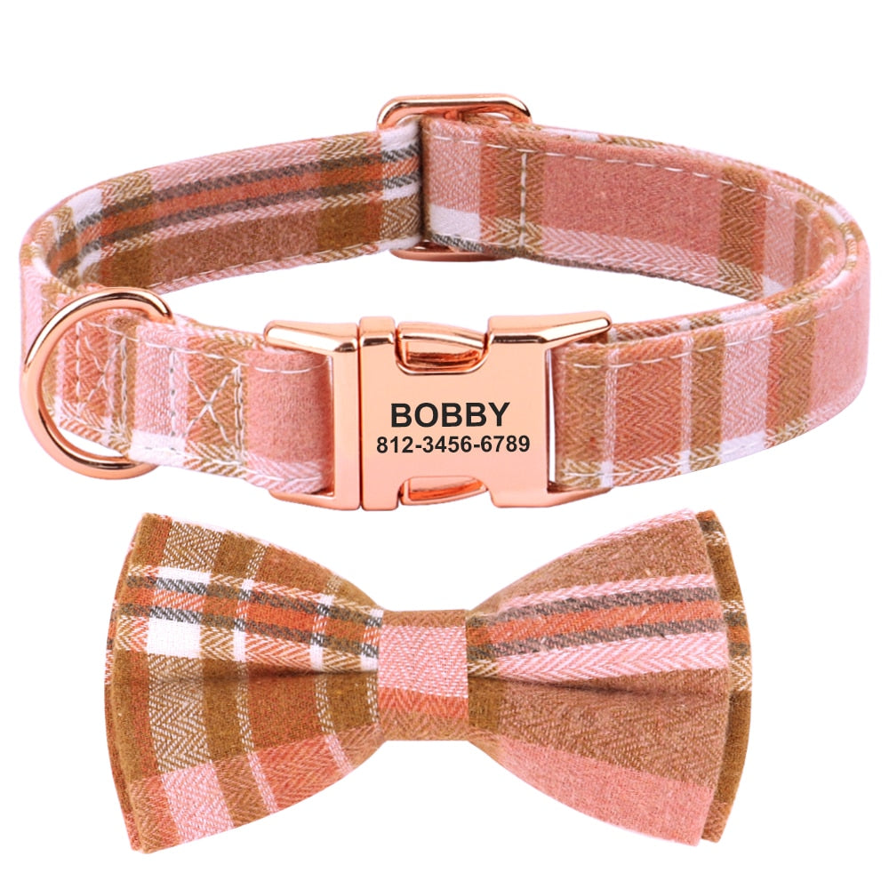 Plaid Personalized Collars