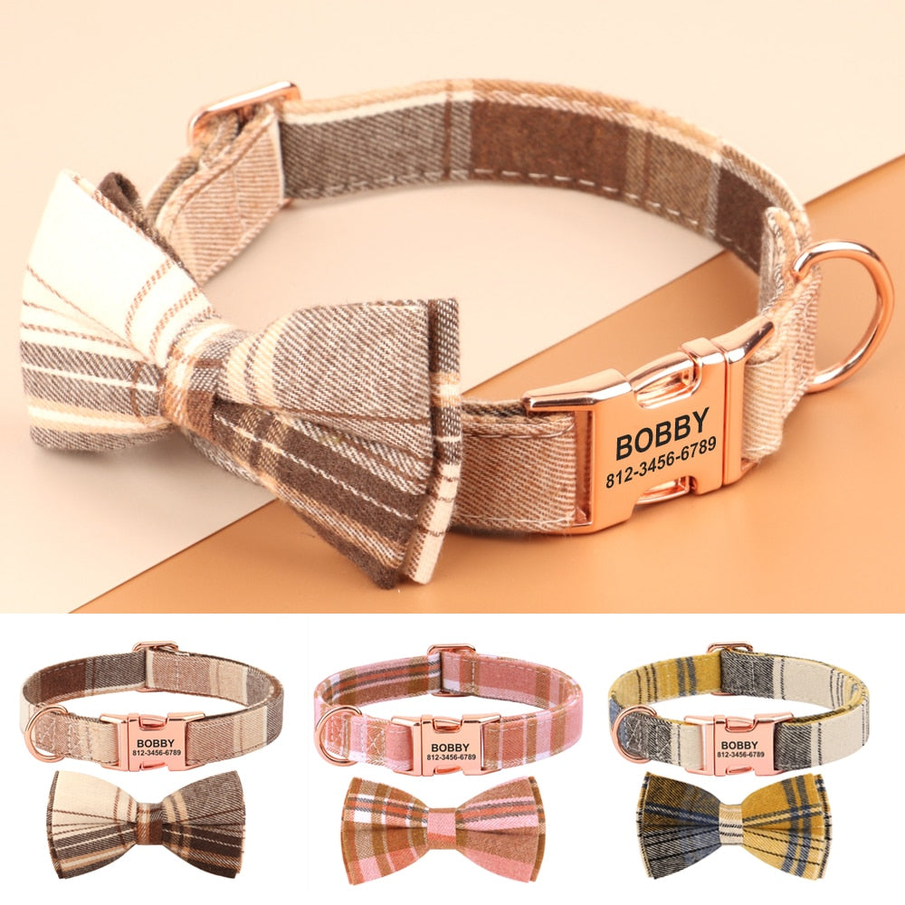 Plaid Personalized Collars